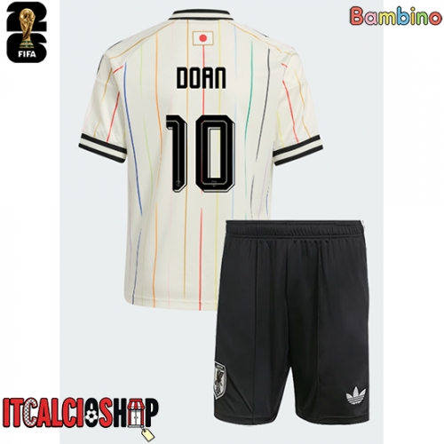 Giappone Ritsu Doan #10 Seconda Maglia Bambino Mondiali 2026 Manica Corta (+ Pantaloni corti)